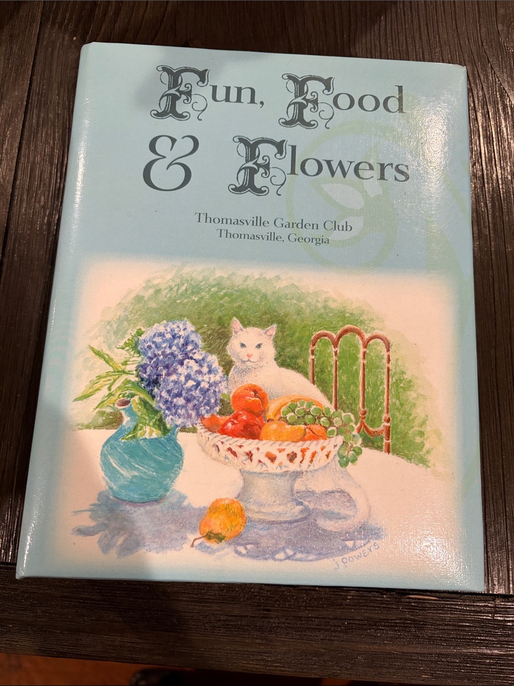 Fun, Food & Flowers Cookbook - - Light Blue